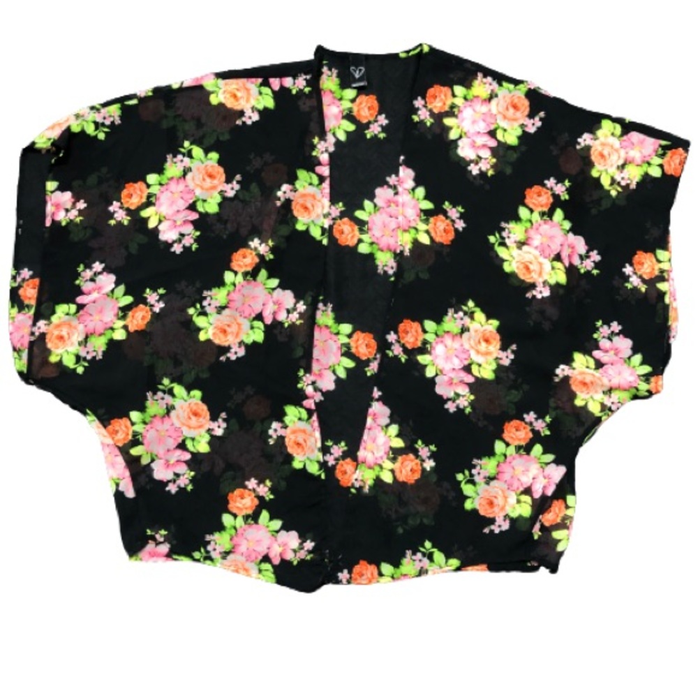 Floral Chiffon Cover Up/Cardigan